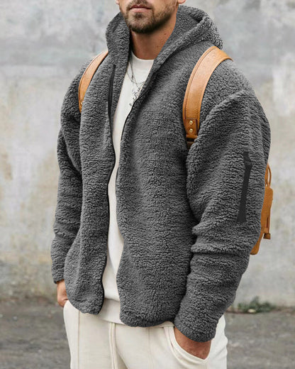 Torsten | Chaqueta de Borreguito Holgada con Capucha