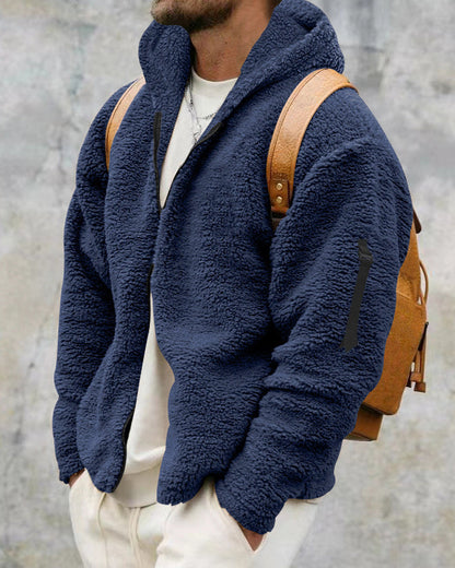 Torsten | Chaqueta de Borreguito Holgada con Capucha