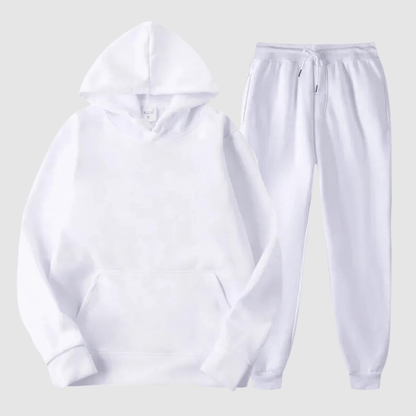 Thibault | Chándal Holgado de Dos Piezas con Capucha - StilfulltMen's outfit setsBlancoSThibault | Chándal Holgado de Dos Piezas con Capucha