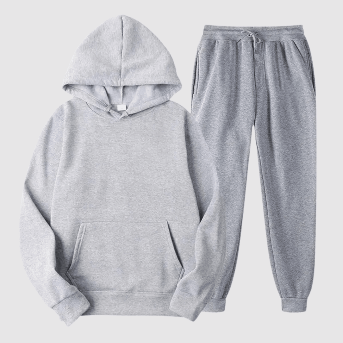 Thibault | Chándal Holgado de Dos Piezas con Capucha - StilfulltMen's outfit setsGrisSThibault | Chándal Holgado de Dos Piezas con Capucha
