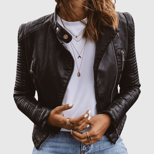 Tindra | Chaqueta Biker Efecto Piel Acolchada - StilfulltWomen's jacketsSTindra | Chaqueta Biker Efecto Piel Acolchada