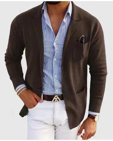 Tomás | Americana Casual de Hombre con Bolsillos de Parche - StilfulltMen's suitsDBCRRB5FMarrónMTomás | Americana Casual de Hombre con Bolsillos de Parche