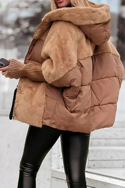 Tovah | Chaqueta Acolchada con Capucha y Pelo - StilfulltWomen's jacketsYt1756169705229768232GrisSTovah | Chaqueta Acolchada con Capucha y Pelo