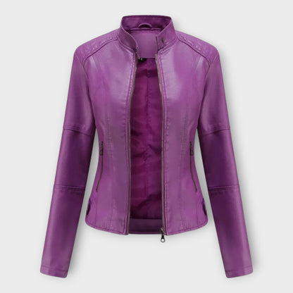 Vasilisa | Chaqueta Efecto Piel Entallada con Cuello Mao - StilfulltWomen's jacketsBlanco cremaXSVasilisa | Chaqueta Efecto Piel Entallada con Cuello Mao