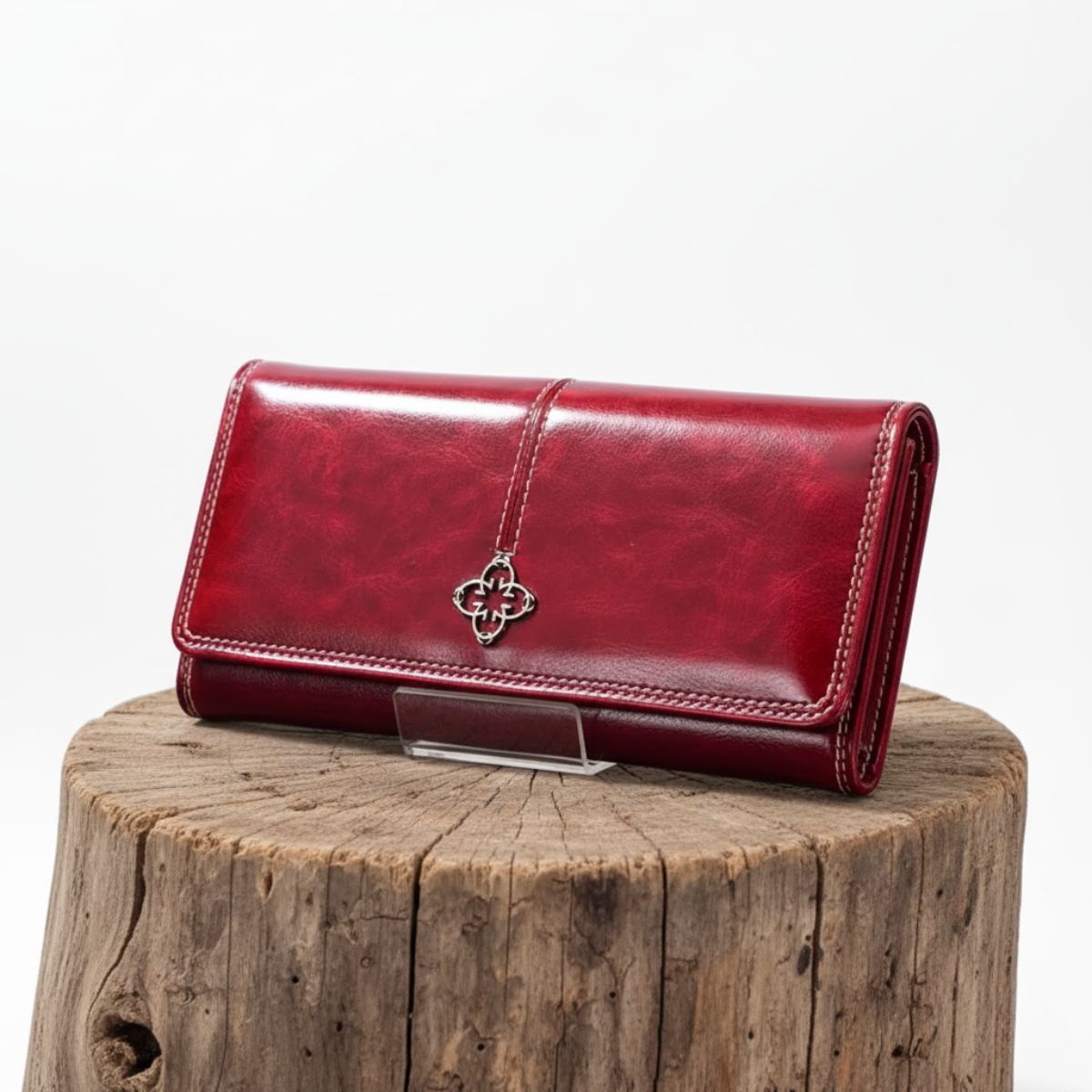 Verena | Cartera Alargada de Piel Satinada - StilfulltWomen's walletsAzulVerena | Cartera Alargada de Piel Satinada