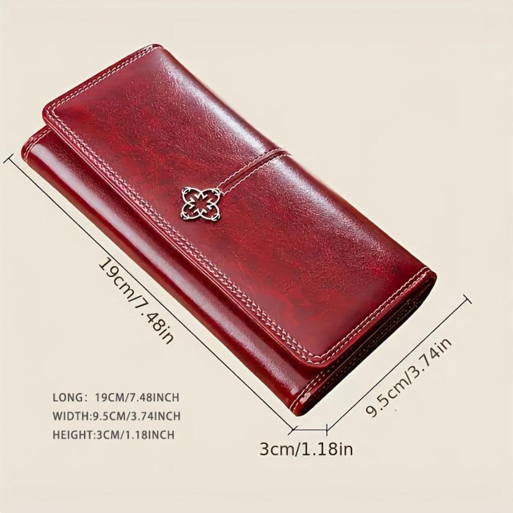 Verena | Cartera Alargada de Piel Satinada - StilfulltWomen's walletsAzulVerena | Cartera Alargada de Piel Satinada
