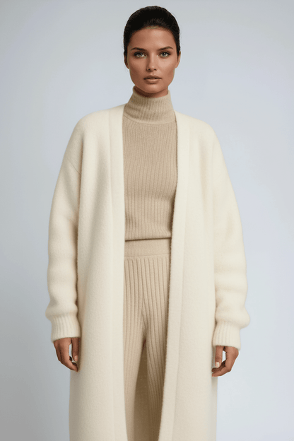 Vigga | Lang Oversized Strikcardigan - StilfulltWomen's vestsSKU_1756158228260_724KhakiOne sizeVigga | Lang Oversized Strikcardigan