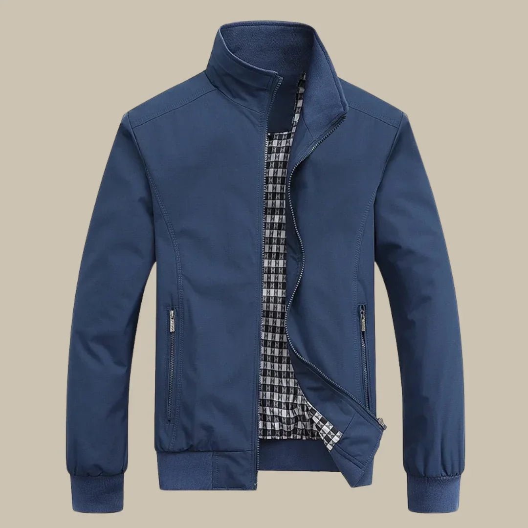 Viggo | Let Minimalistisk Overgangsjakke med Høj Krave - StilfulltMen's jacketsSKU_1785738421162_495SortSViggo | Let Minimalistisk Overgangsjakke med Høj Krave