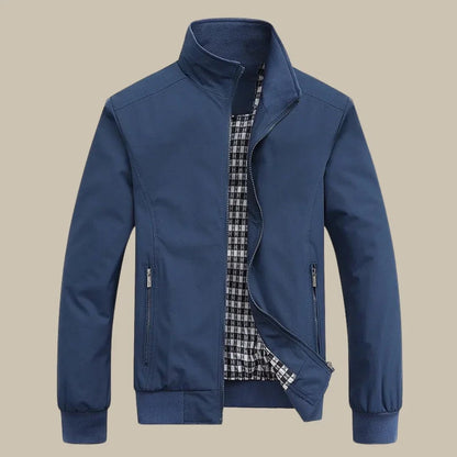 Viggo | Let Minimalistisk Overgangsjakke med Høj Krave - StilfulltMen's jacketsSKU_1785738421162_495SortSViggo | Let Minimalistisk Overgangsjakke med Høj Krave