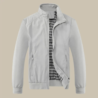 Viggo | Let Minimalistisk Overgangsjakke med Høj Krave - StilfulltMen's jacketsSKU_1785738421162_495SortSViggo | Let Minimalistisk Overgangsjakke med Høj Krave