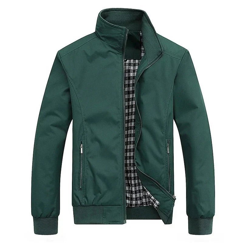 Viggo | Let Minimalistisk Overgangsjakke med Høj Krave - StilfulltMen's jacketsSKU_1785738421162_495SortSViggo | Let Minimalistisk Overgangsjakke med Høj Krave