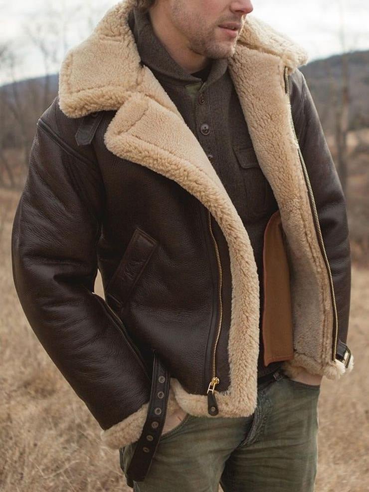 Viggo | Varm Foret Pilotjakke med Teddykrave - StilfulltMen's jackets4XLViggo | Varm Foret Pilotjakke med Teddykrave