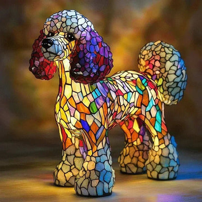 Vitrino | Lámpara Decorativa de Perro Estilo Vitral - StilfulltTable lampsLUMIDOGHON-POEDE-NHHZCanicheVitrino | Lámpara Decorativa de Perro Estilo Vitral