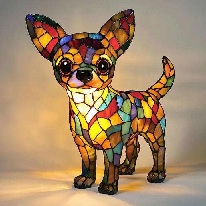 Vitrino | Lámpara Decorativa de Perro Estilo Vitral - StilfulltTable lampsLUMIDOGHON-CHIHU-WSCOChihuahuaVitrino | Lámpara Decorativa de Perro Estilo Vitral