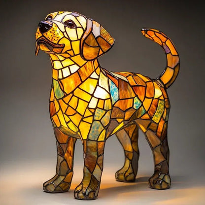 Vitrino | Lámpara Decorativa de Perro Estilo Vitral - StilfulltTable lampsLUMIDOGHON-LABRA-YI24LabradorVitrino | Lámpara Decorativa de Perro Estilo Vitral