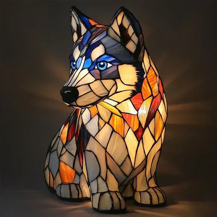Vitrino | Lámpara Decorativa de Perro Estilo Vitral - StilfulltTable lampsLUMIDOGHON-SCHOR-TC67MestizoVitrino | Lámpara Decorativa de Perro Estilo Vitral
