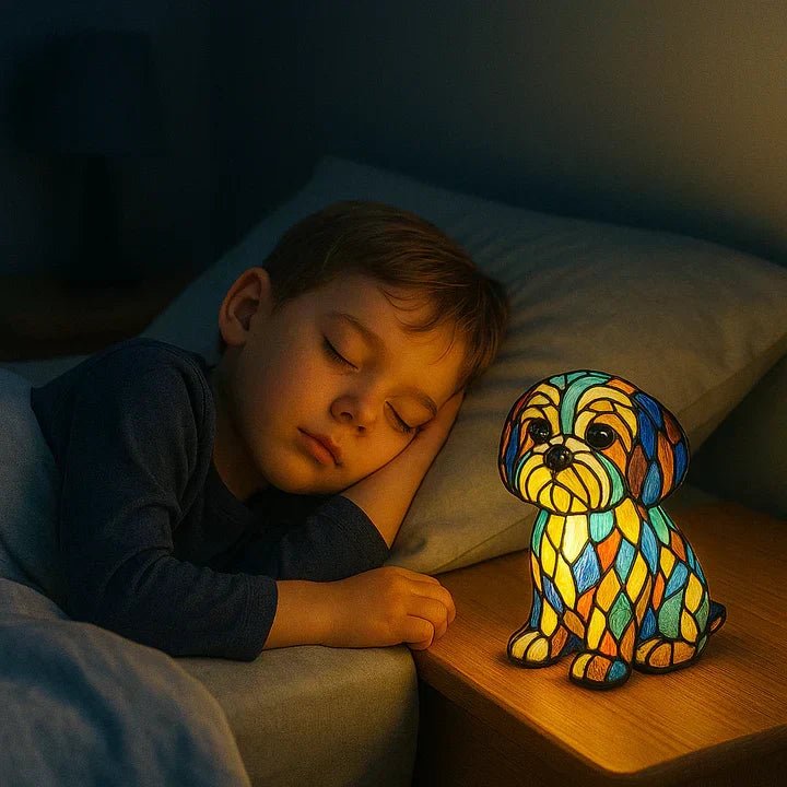 Vitrino | Lámpara Decorativa de Perro Estilo Vitral - StilfulltTable lampsLUMIDOGHON-SCHOR-TC67MestizoVitrino | Lámpara Decorativa de Perro Estilo Vitral