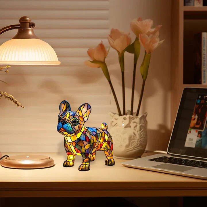 Vitrino | Lámpara Decorativa de Perro Estilo Vitral - StilfulltTable lampsLUMIDOGHON-SCHOR-TC67MestizoVitrino | Lámpara Decorativa de Perro Estilo Vitral
