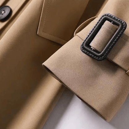 Vittoria | Gabardina Larga Cruzada con Cinturón - StilfulltWomen's jacketsAzulXSVittoria | Gabardina Larga Cruzada con Cinturón
