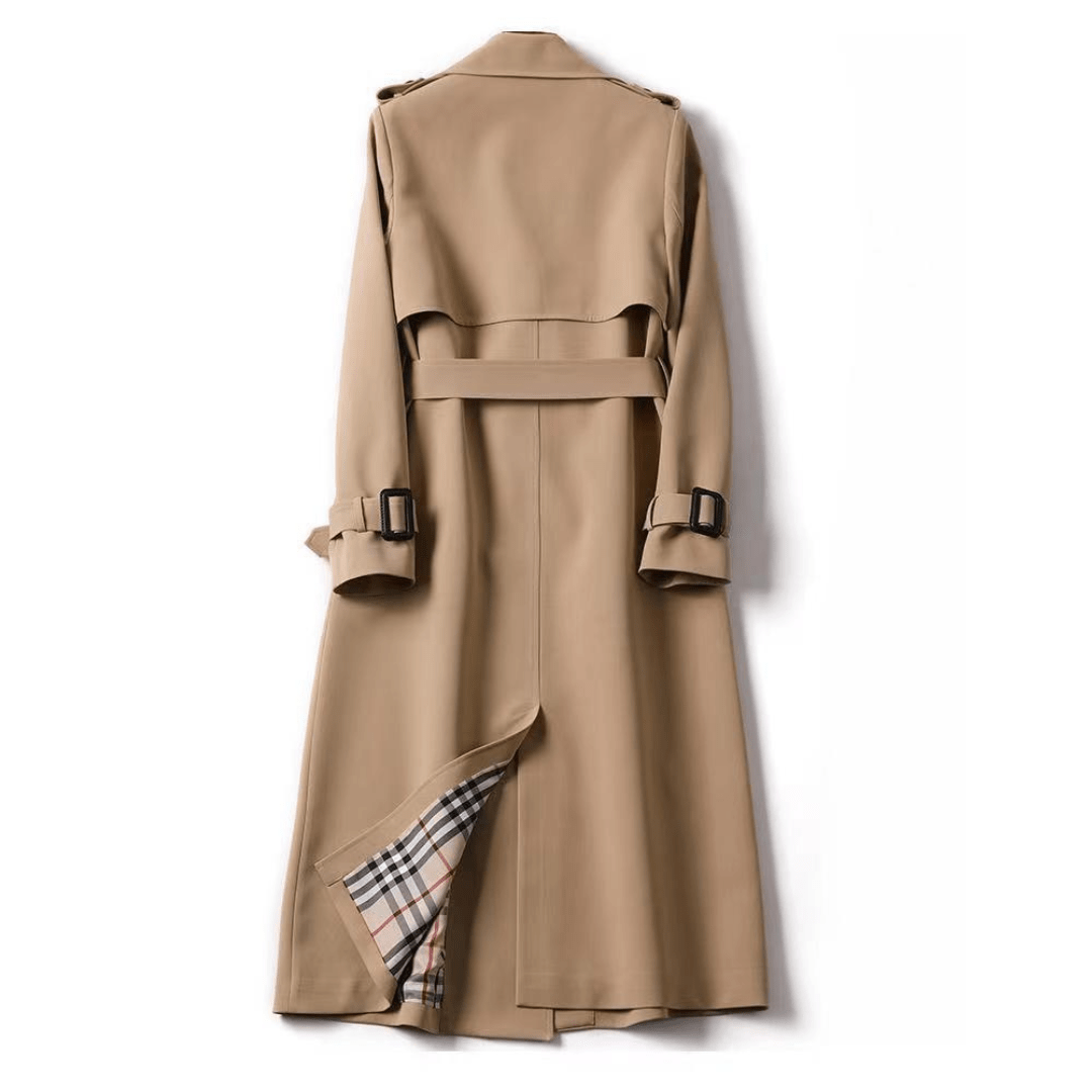 Vittoria | Gabardina Larga Cruzada con Cinturón - StilfulltWomen's jacketsAzulXSVittoria | Gabardina Larga Cruzada con Cinturón