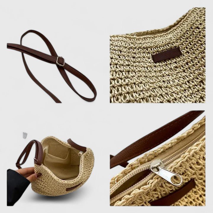 Wilder | Bolso de Rafia Trenzada con Bandolera - StilfulltWomen's handbagsCaquiWilder | Bolso de Rafia Trenzada con Bandolera