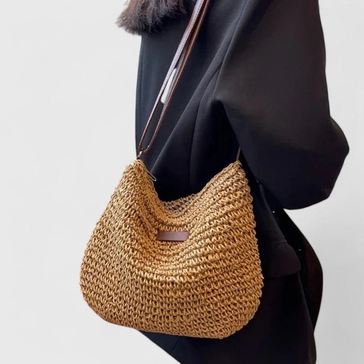 Wilder | Bolso de Rafia Trenzada con Bandolera - StilfulltWomen's handbagsCaquiWilder | Bolso de Rafia Trenzada con Bandolera