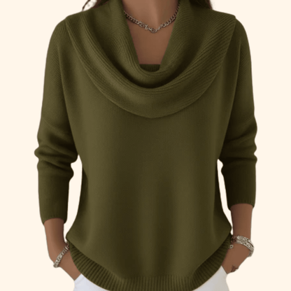 Wrenley | Jersey Drapeado de Punto Suave - StilfulltWomen's sweatersVerdeSWrenley | Jersey Drapeado de Punto Suave