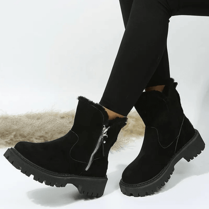 Wynter | Botines de Ante con Vuelta de Pelo - StilfulltWomen's shoesNegro36Wynter | Botines de Ante con Vuelta de Pelo