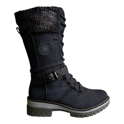 Ysolde | Botas Militares de Caña Alta con Cordones - StilfulltWomen's shoesMorado36Ysolde | Botas Militares de Caña Alta con Cordones