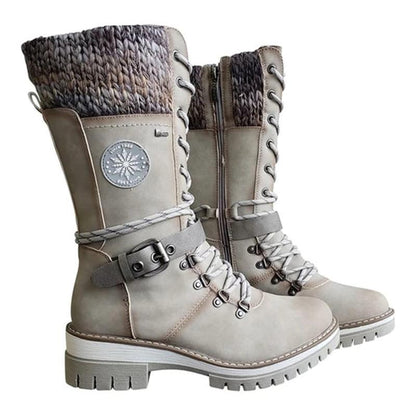Ysolde | Botas Militares de Caña Alta con Cordones - StilfulltWomen's shoesMorado36Ysolde | Botas Militares de Caña Alta con Cordones