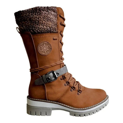 Ysolde | Botas Militares de Caña Alta con Cordones - StilfulltWomen's shoesMorado36Ysolde | Botas Militares de Caña Alta con Cordones