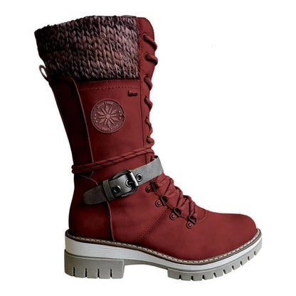 Ysolde | Botas Militares de Caña Alta con Cordones - StilfulltWomen's shoesMorado36Ysolde | Botas Militares de Caña Alta con Cordones