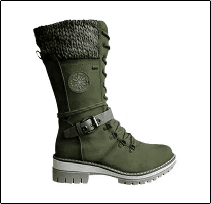 Ysolde | Botas Militares de Caña Alta con Cordones - StilfulltWomen's shoesVerde36Ysolde | Botas Militares de Caña Alta con Cordones